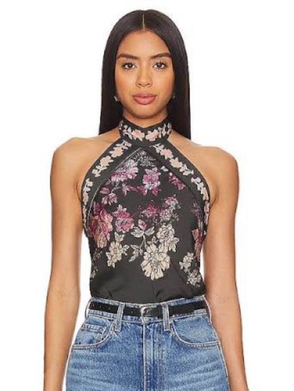 Free People x Intimately FP 1 Thing Bodysuit in Granite Combo